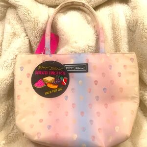 Betsey Johnson Pink Ombré Skull Lunch Tote